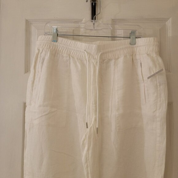 Athleta White Linen Retreat Jogger Pants - Picture 4 of 11